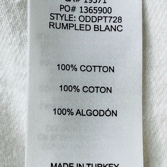 Frame Oversize Jeans in White Size 26 Tan Accent Wide Hem - Picture 11 of 14